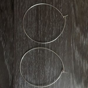 Silver hoop earrings